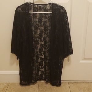 Sheer Shawl with Sleeves